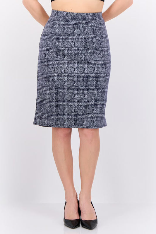 Gray Plaid Skirt S