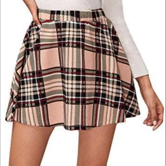 Peach Plaid Skirt XS/S