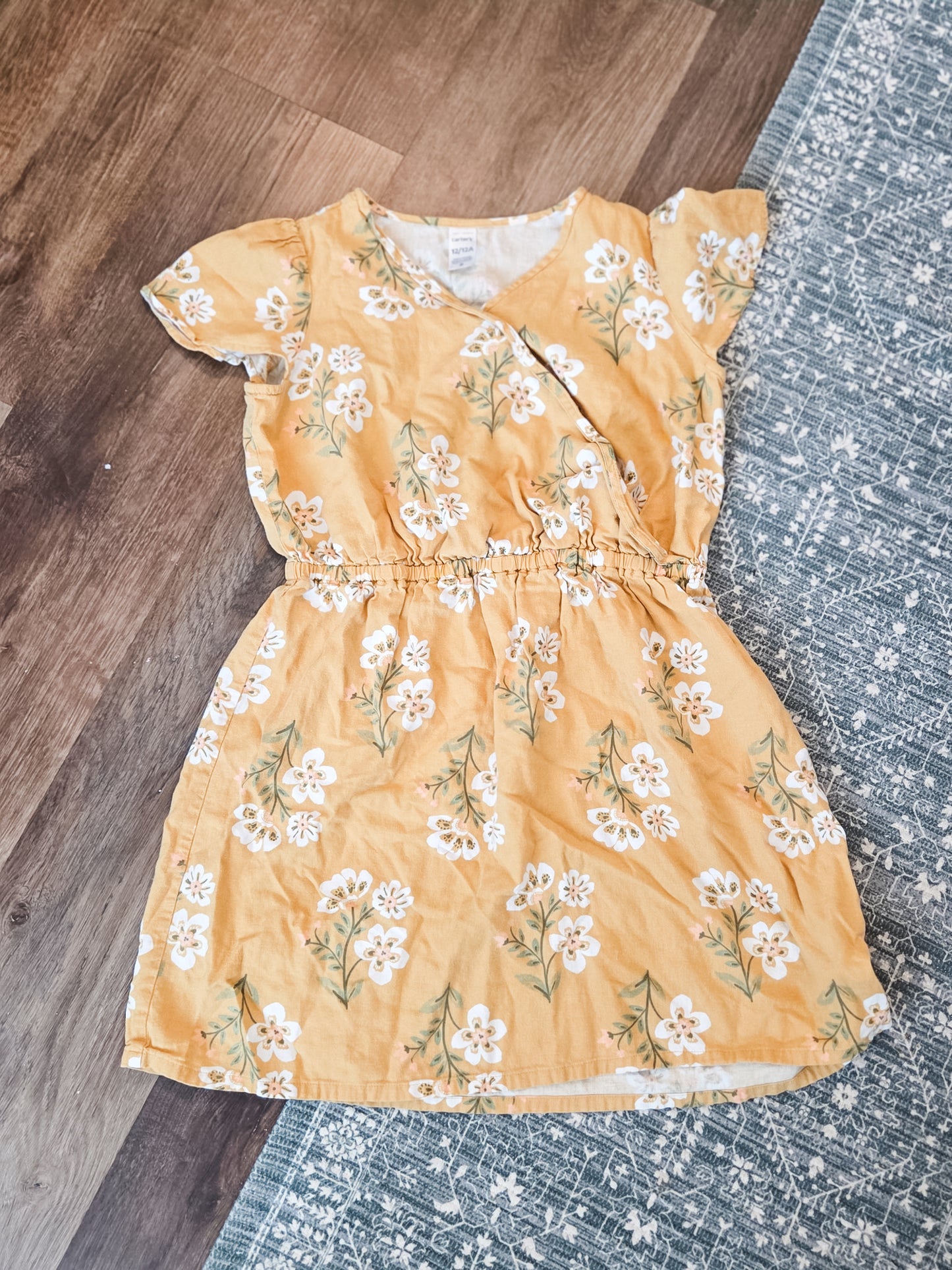 Yellow Floral Dress Youth 12