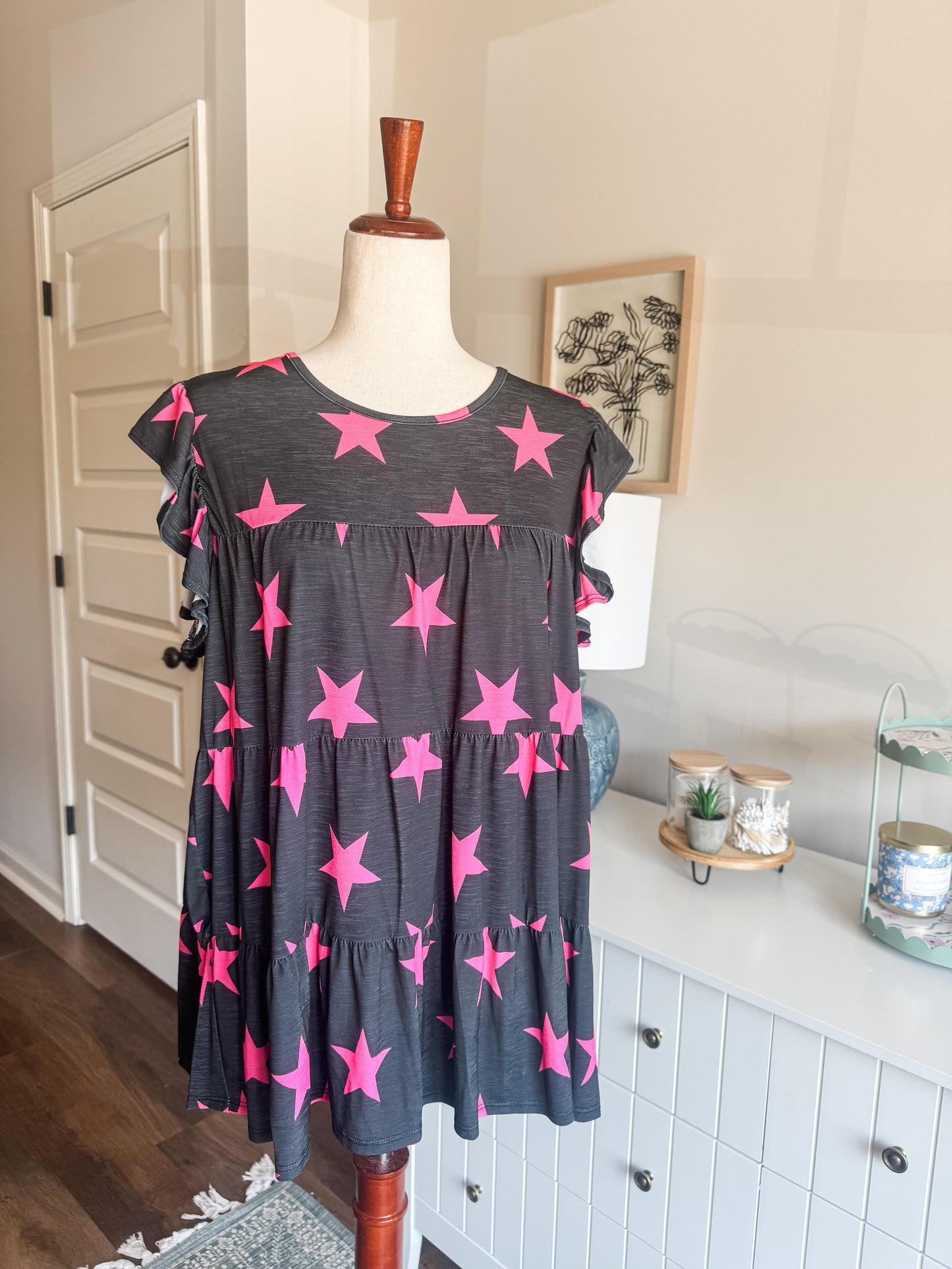 NEW Black Pink Star Top