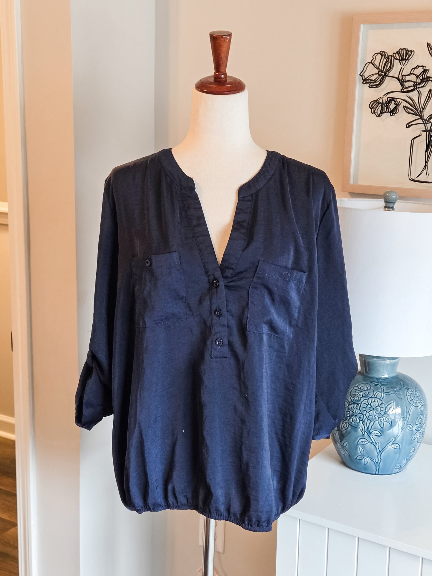 Navy Blouse L