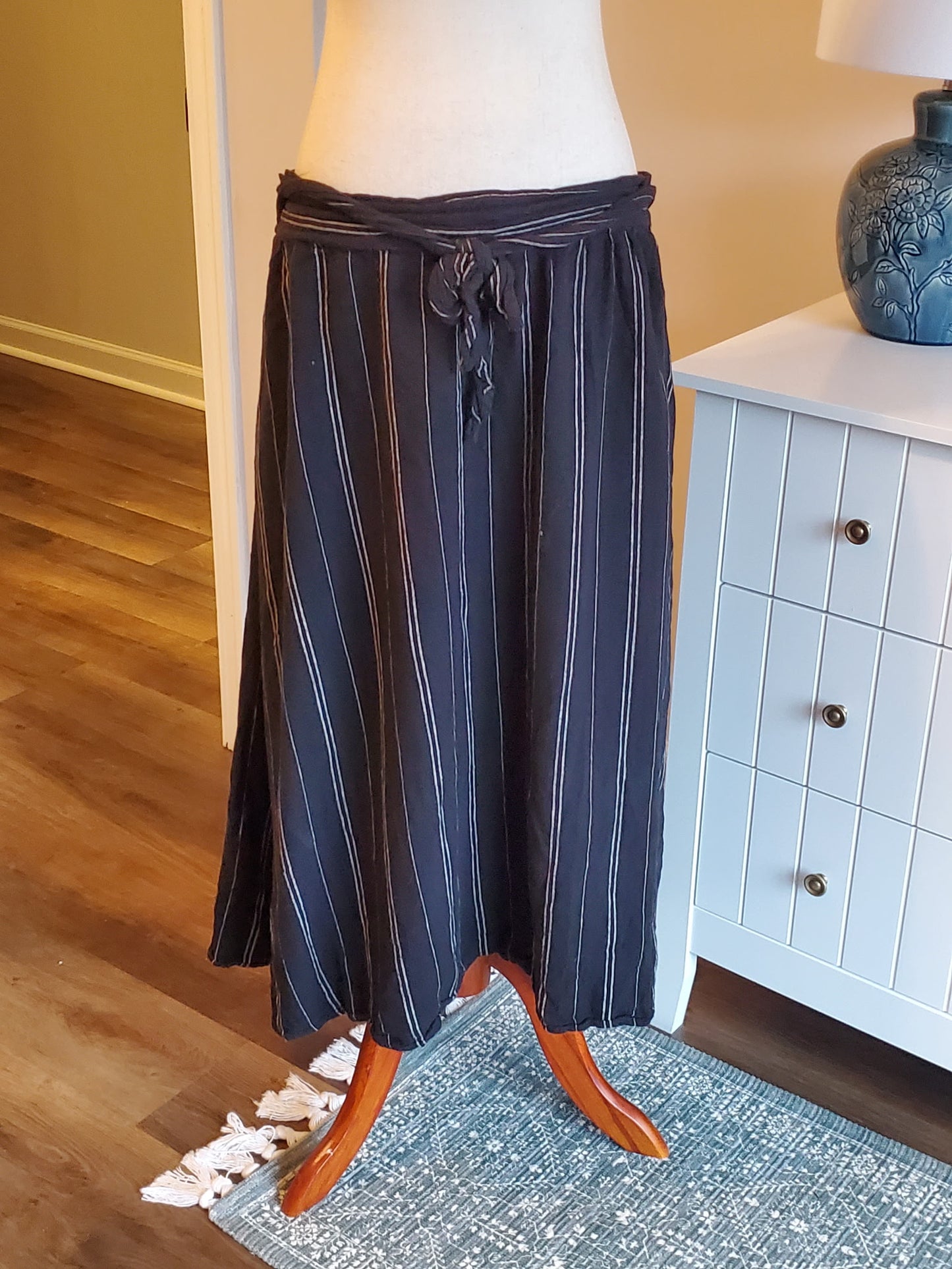 Black Striped Skirt XXXL/22