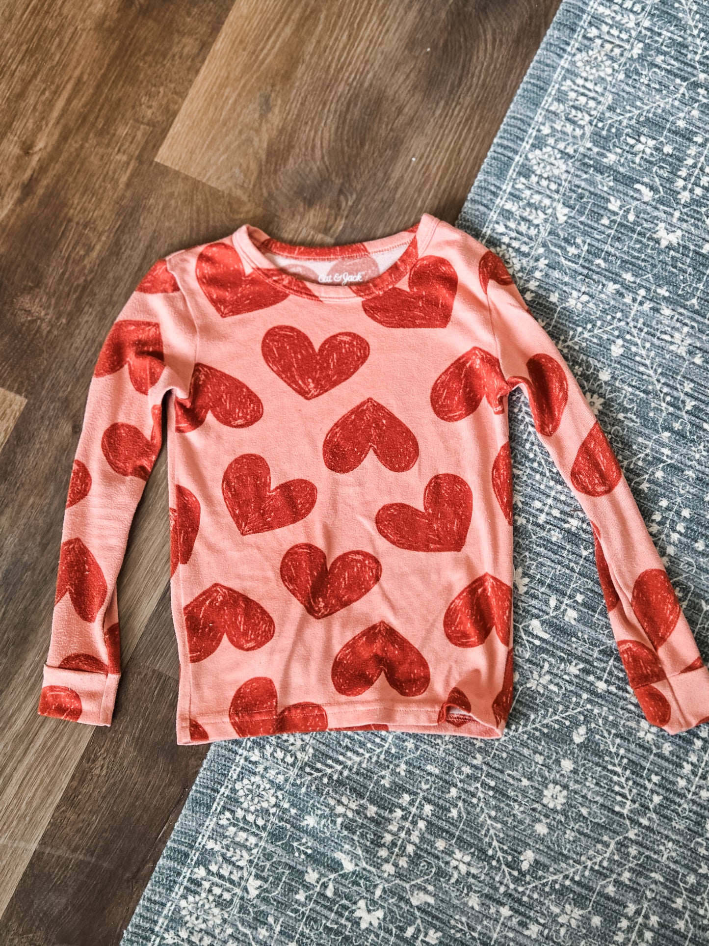 Rust Pink Heart Top Youth 6