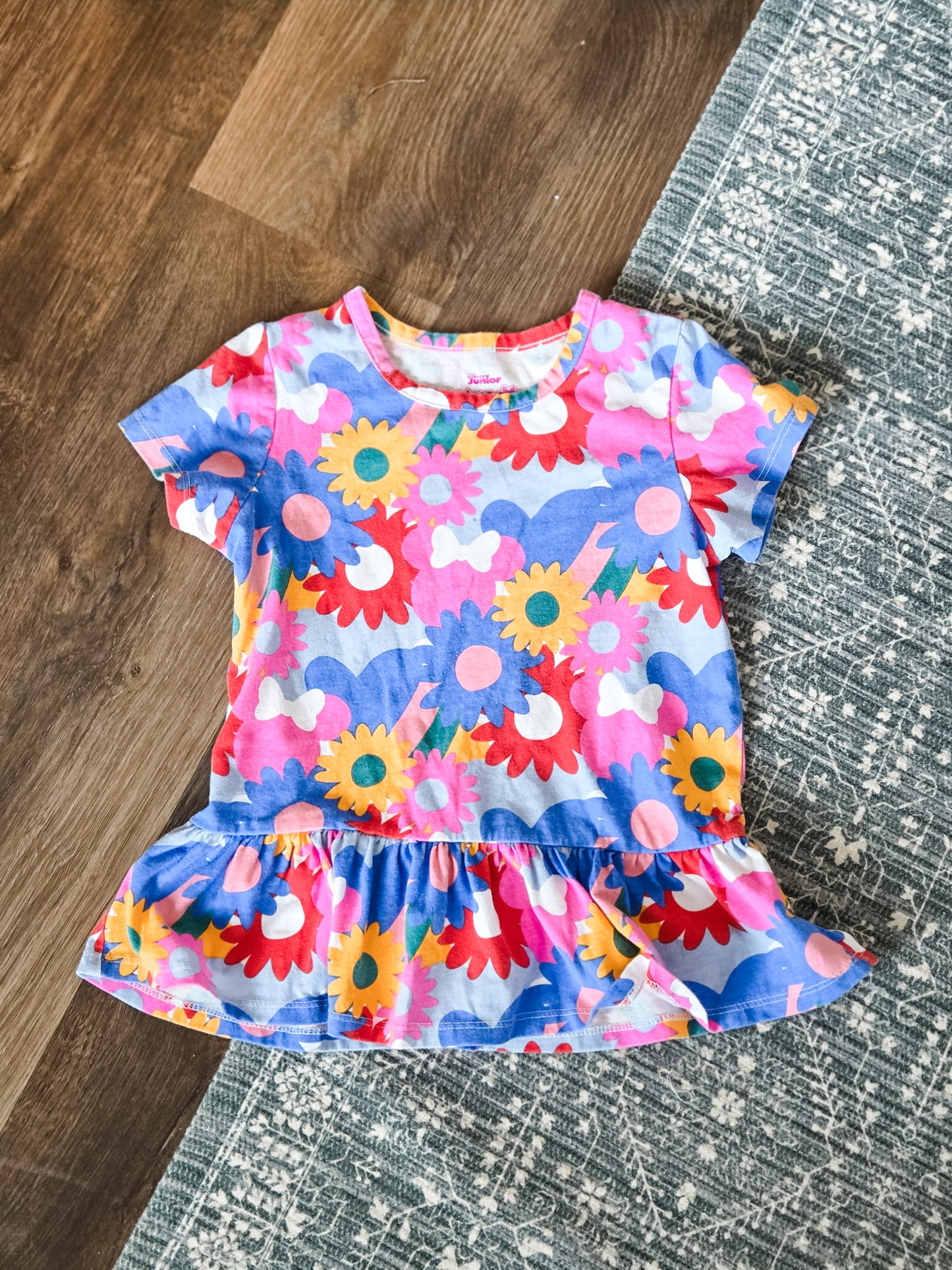 Multi Color Floral Top 4T