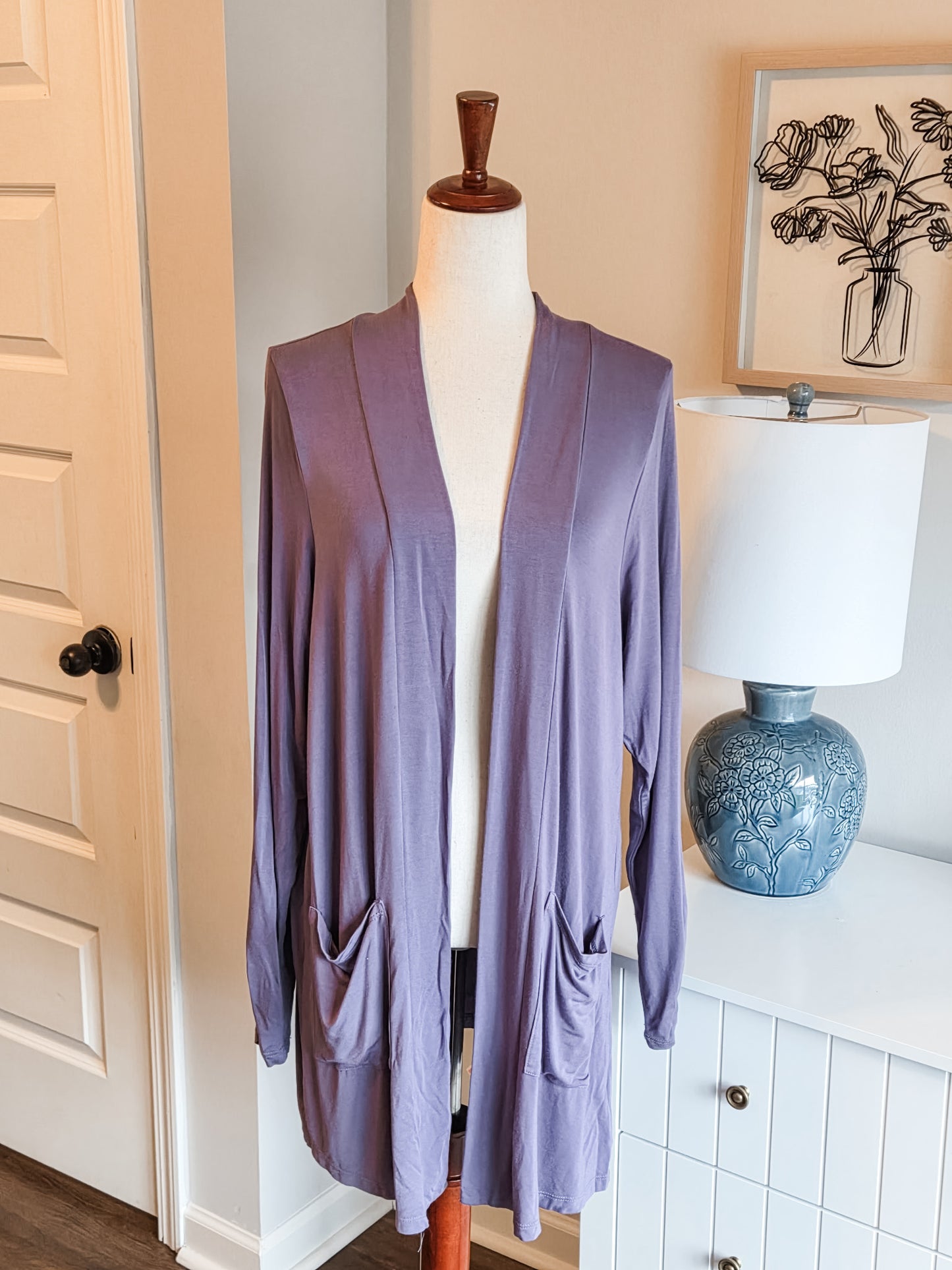 Lilac Cardigan 1X