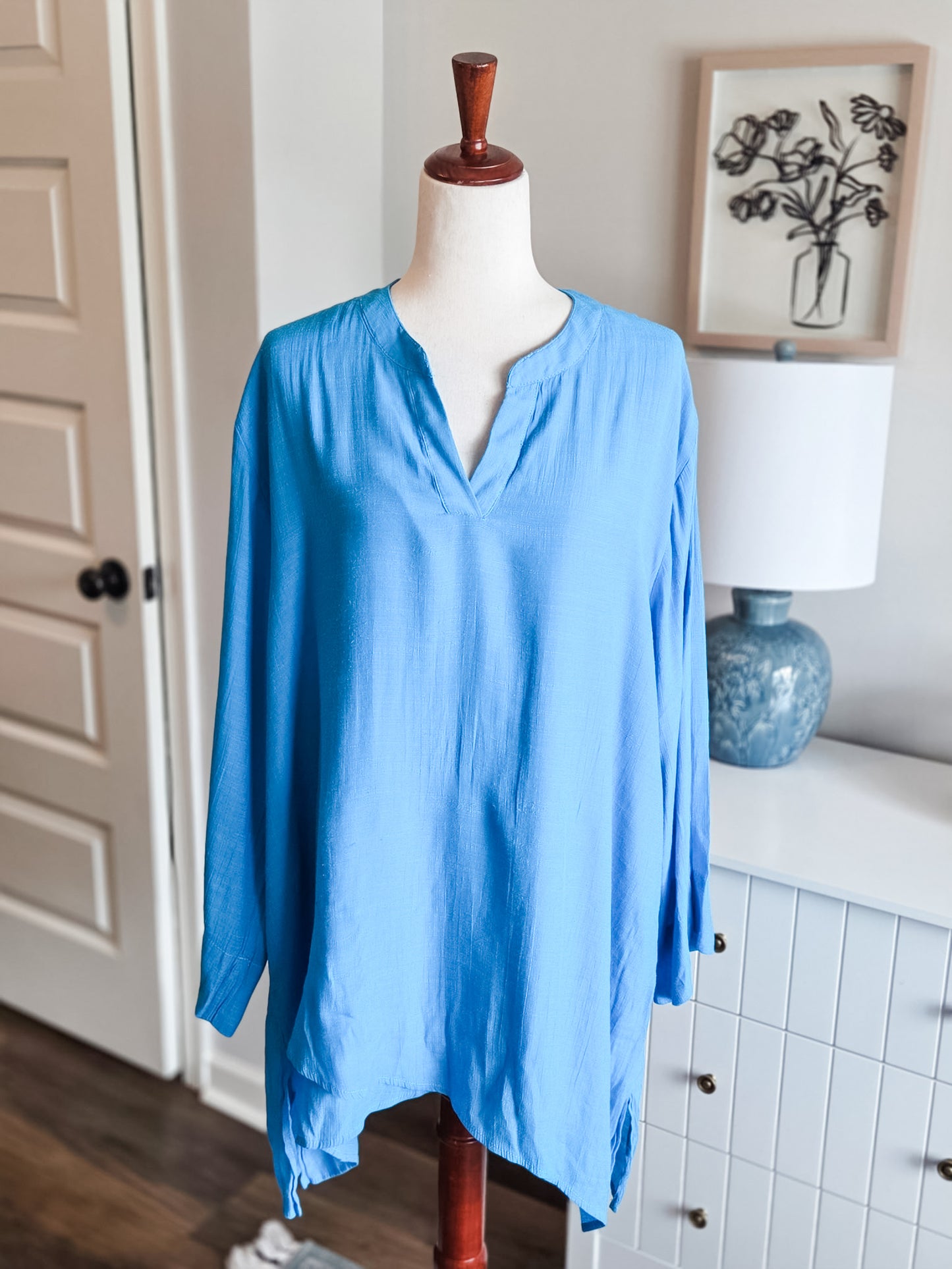 Bright Blue Top 2X