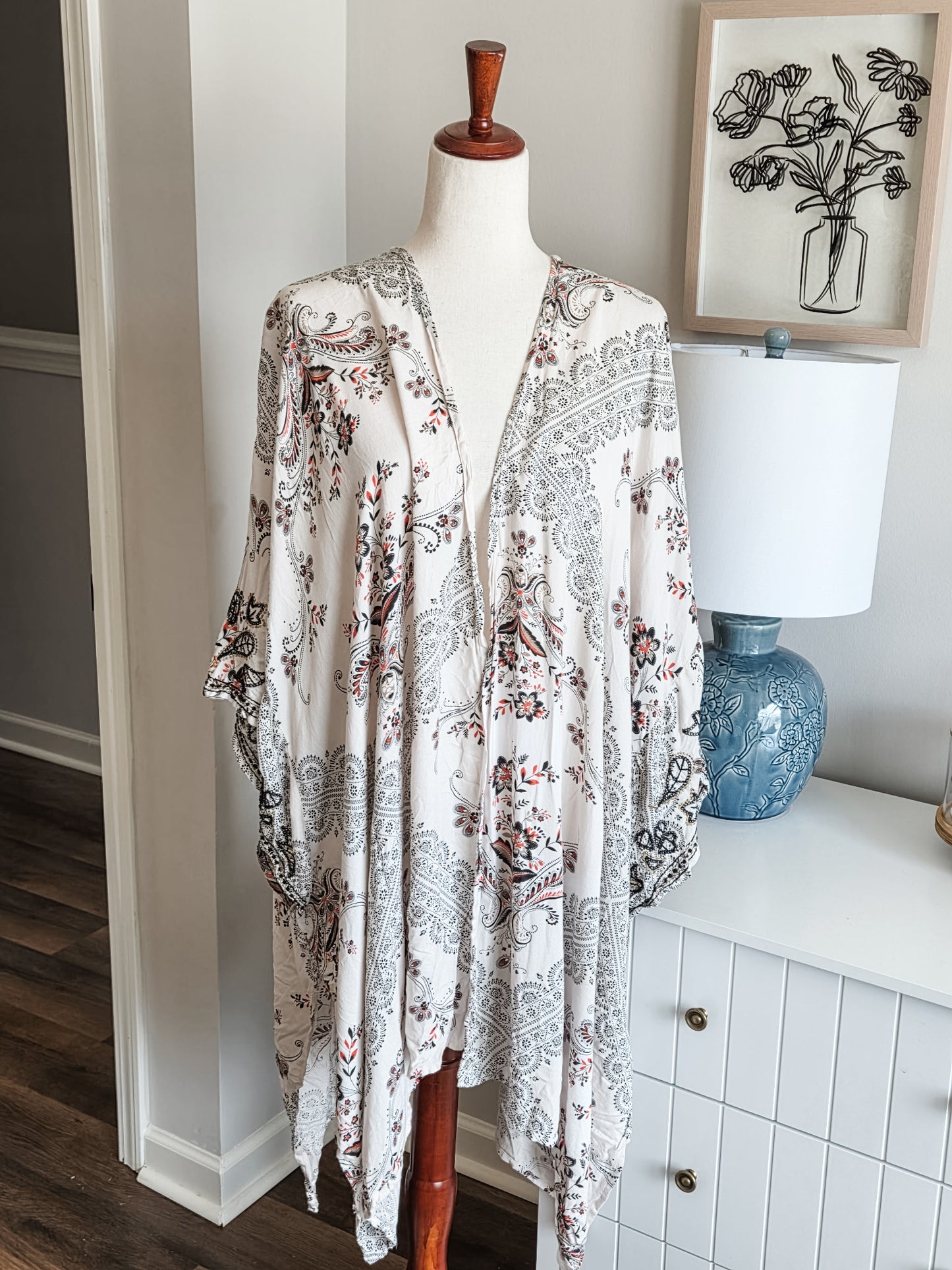 Brown Orange Off White Kimono 2-3X