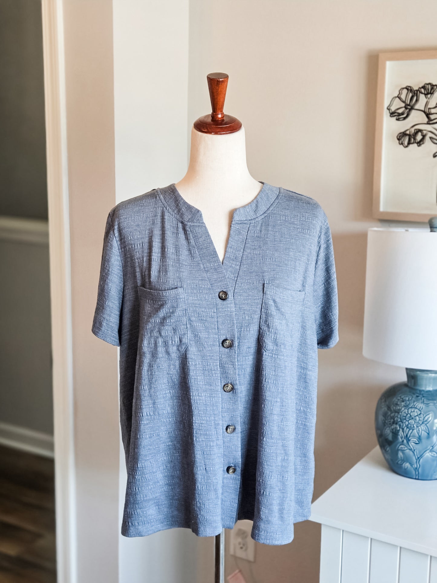 Blue Button Up L/XL