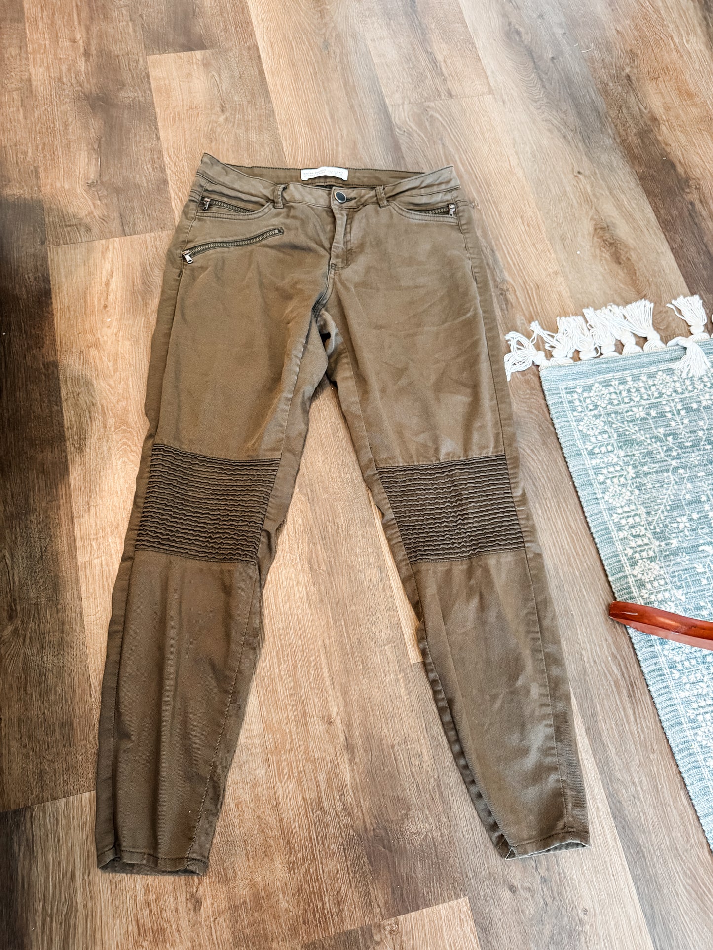 Green Skinny Moto Pants 4