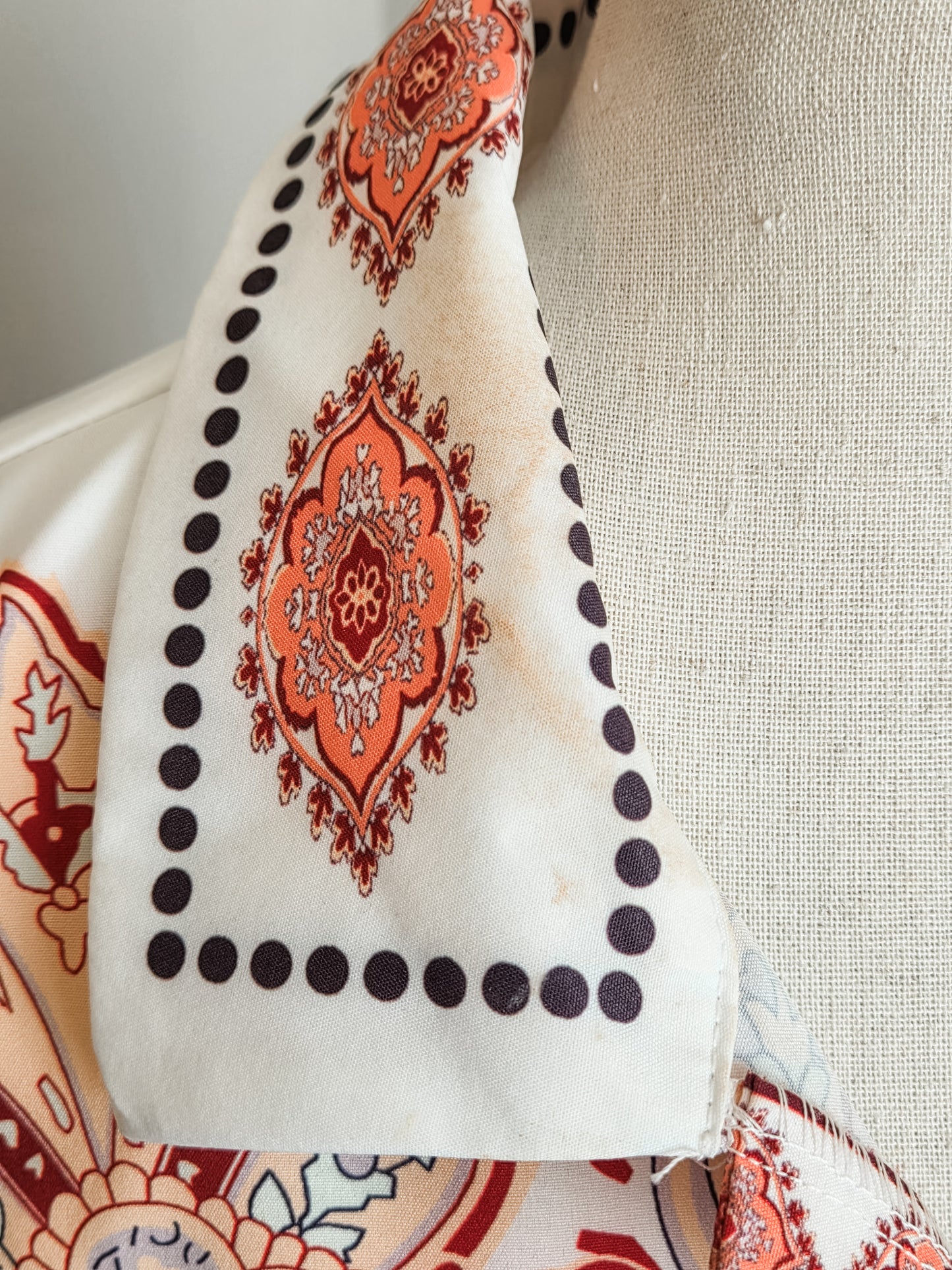White Multi Color Print Dress XS/S
