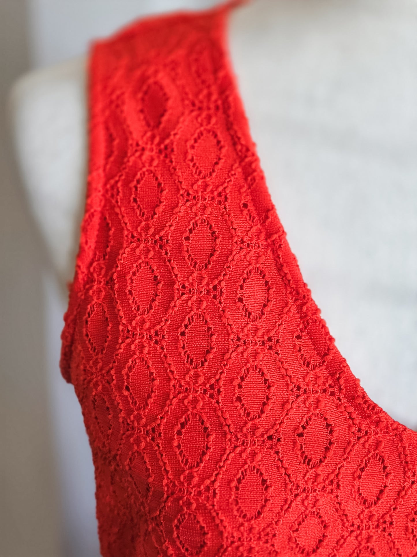 Reddish Orange Lace Dress S