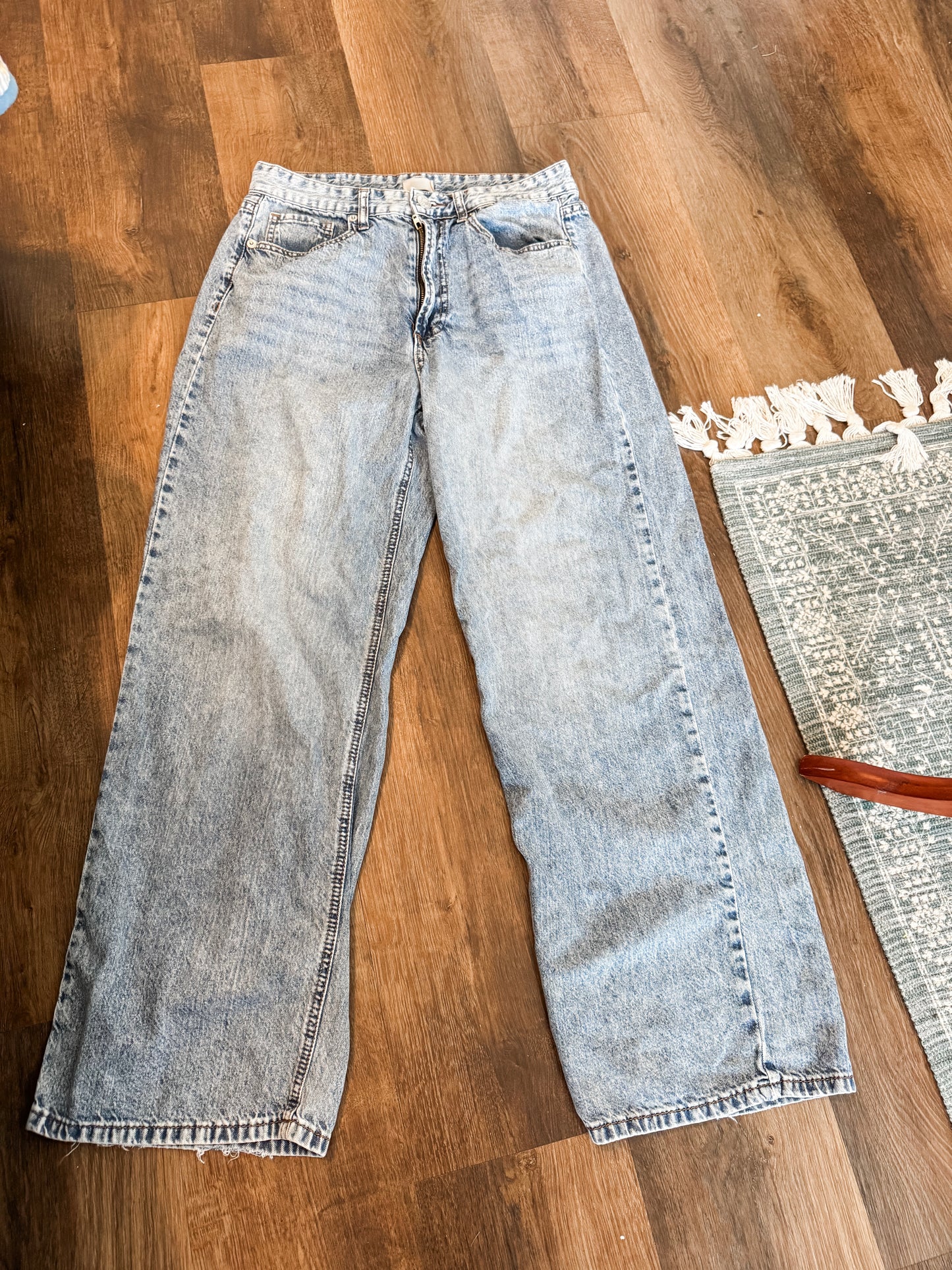 Acid Wash Wide Leg Jeans 9/29