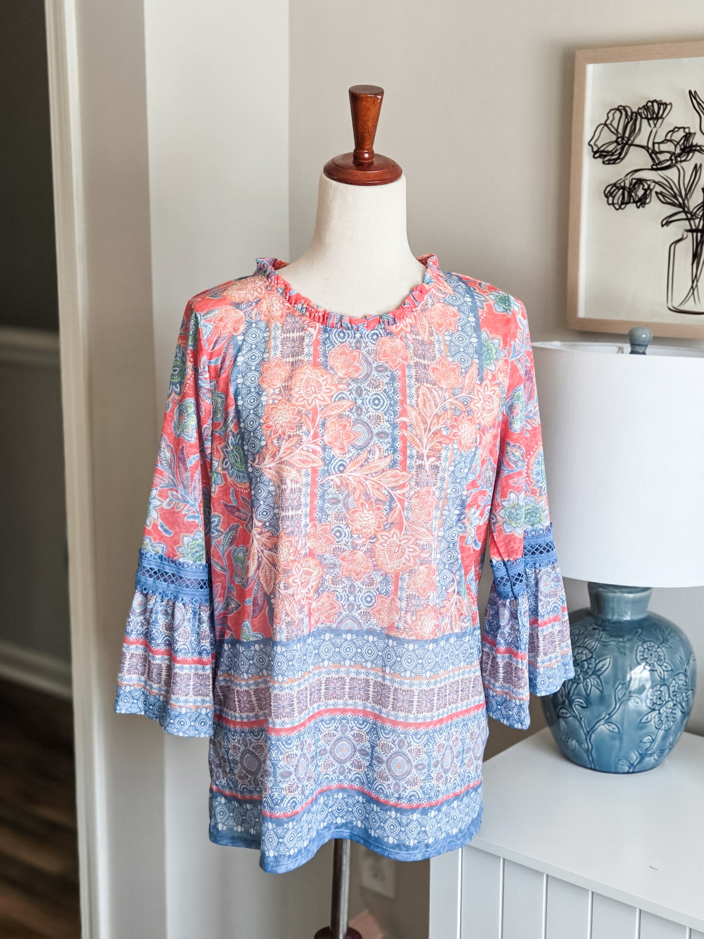 Multi Color Boho Top M