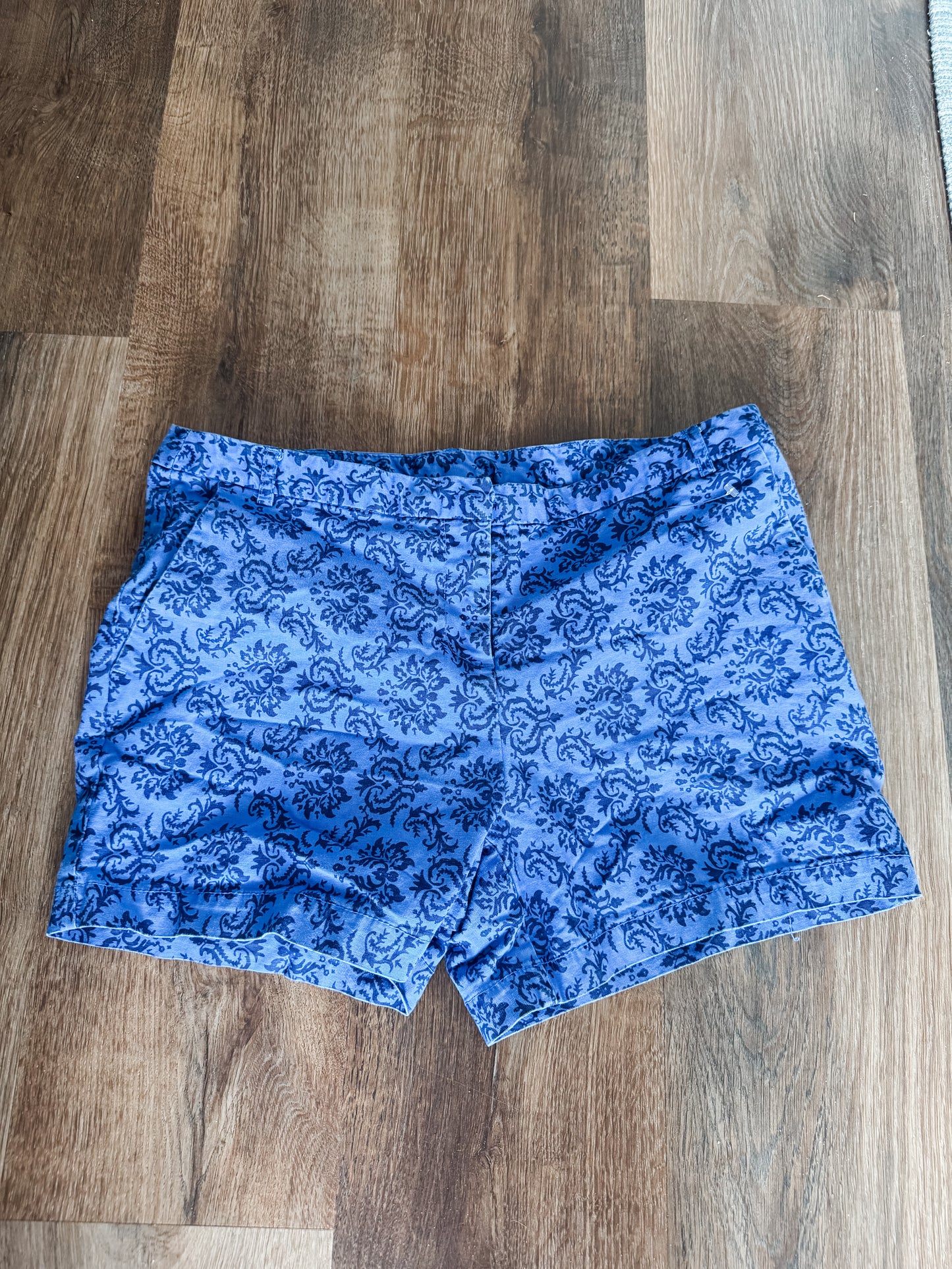 Blue Print Shorts 8