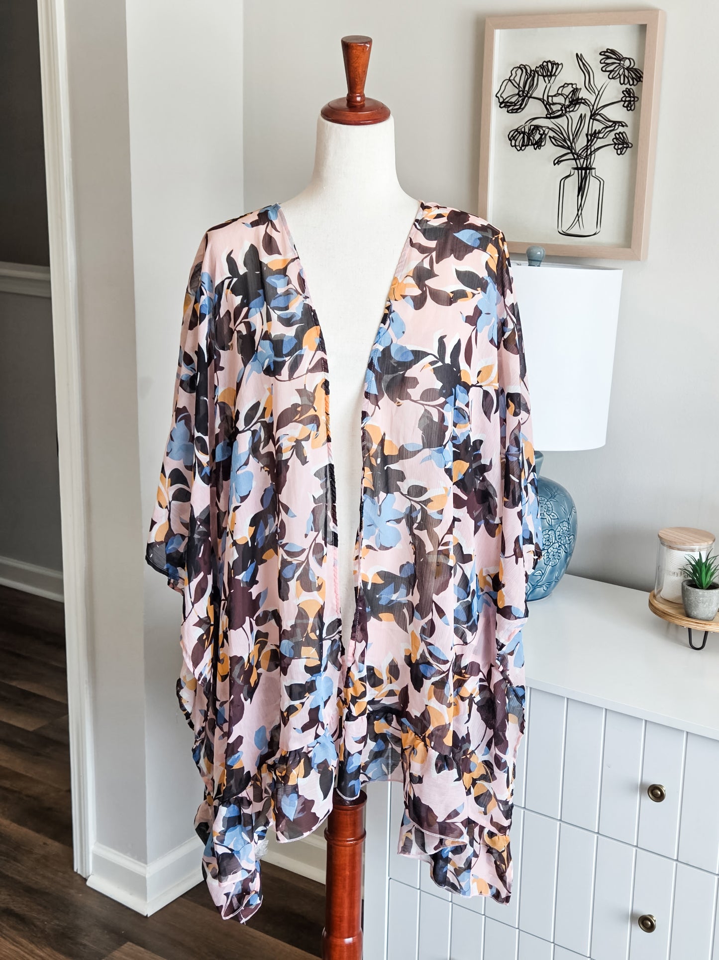 Floral Maternity Kimono 2X