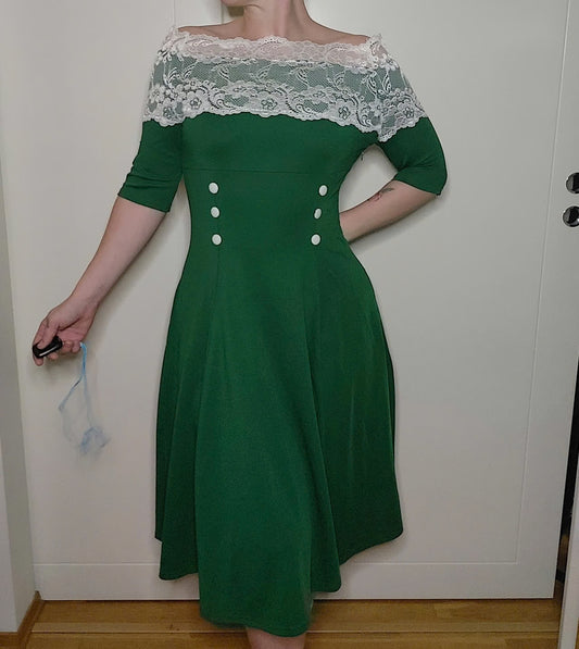 Green Retro Dress M/L
