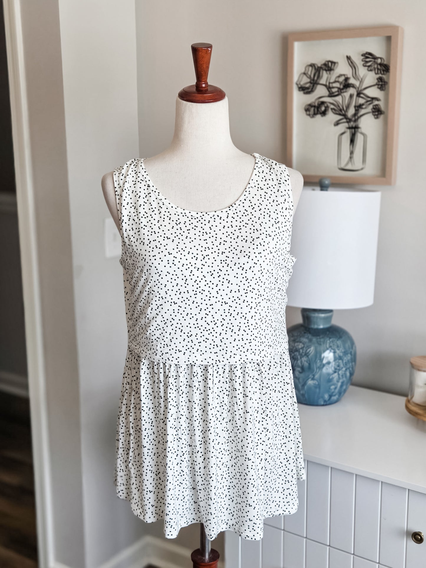 NWT Polka Dot Maternity/Nursing Tank L