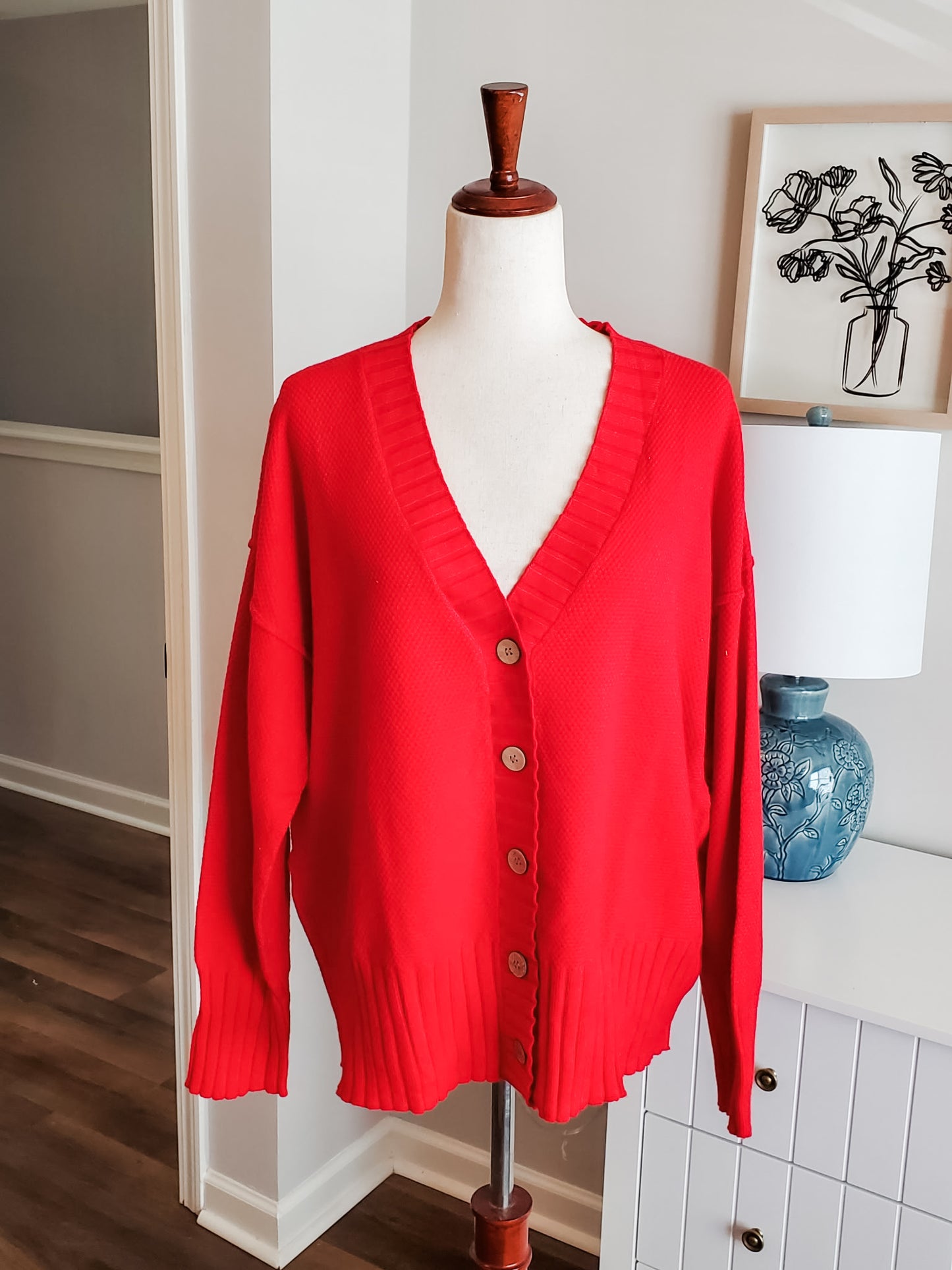 Red Cardigan M