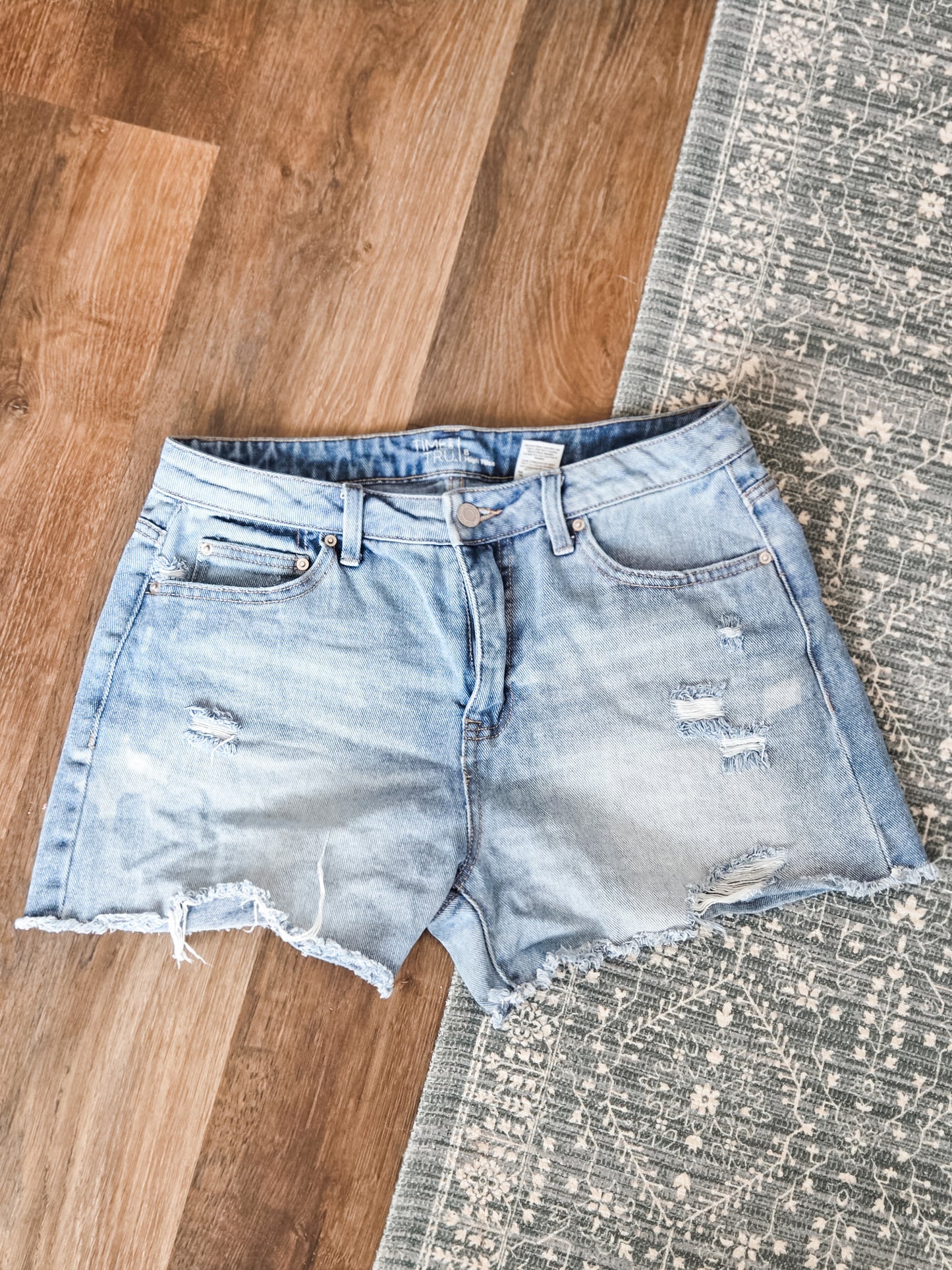 Distressed Denim Shorts 8