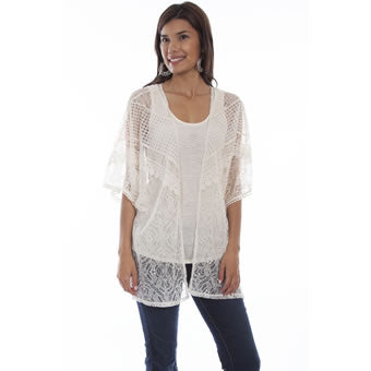 Cream Tank+Lace Bolero L