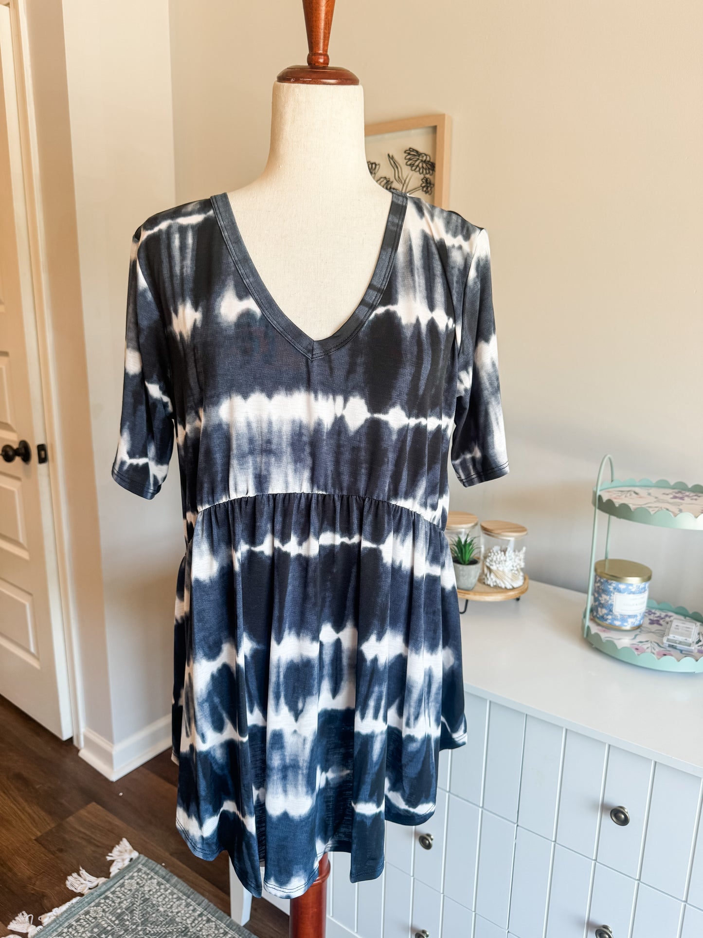 NEW Navy Tie Dye Top