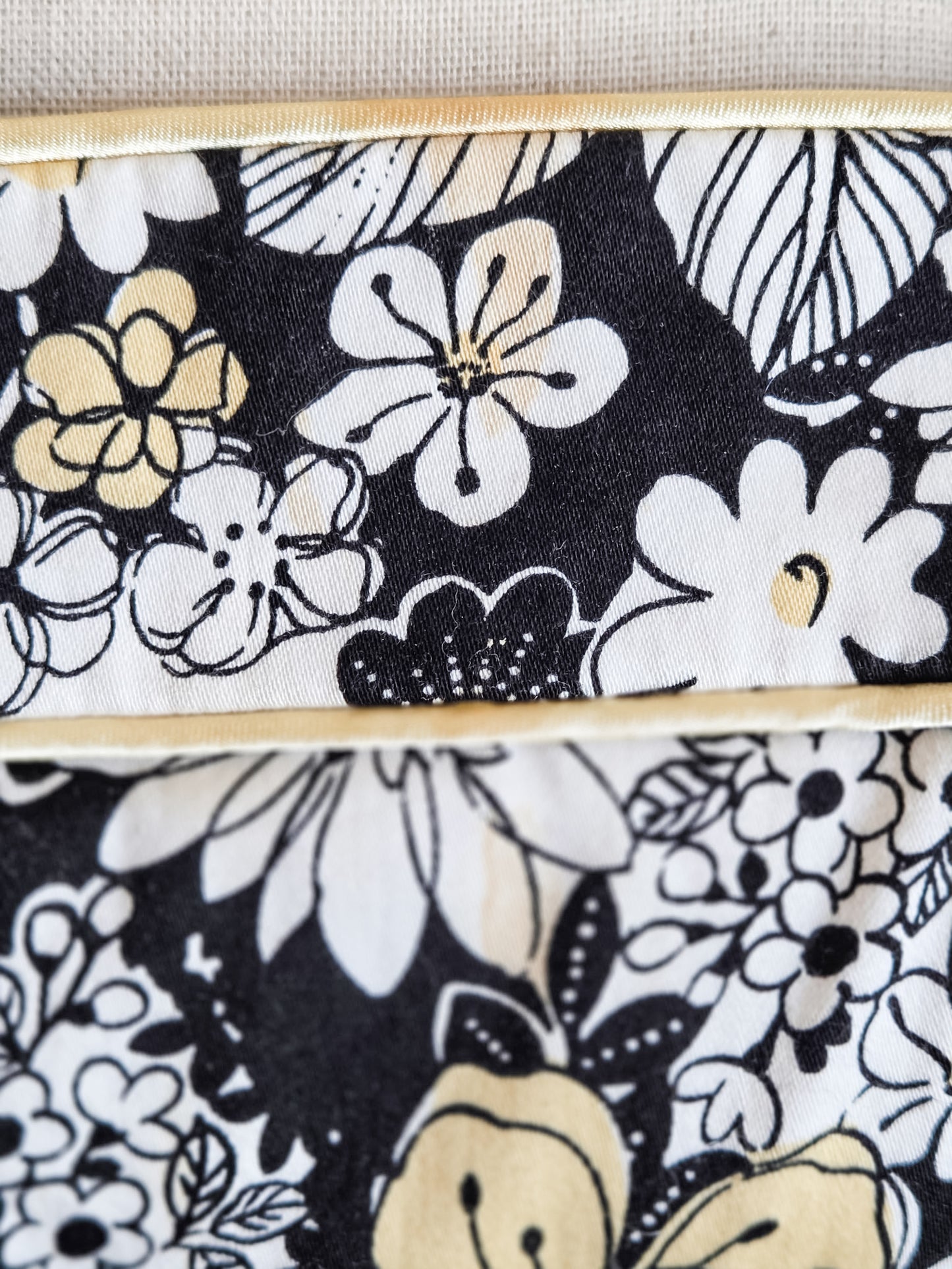 Black Yellow Floral A Line Dress 6