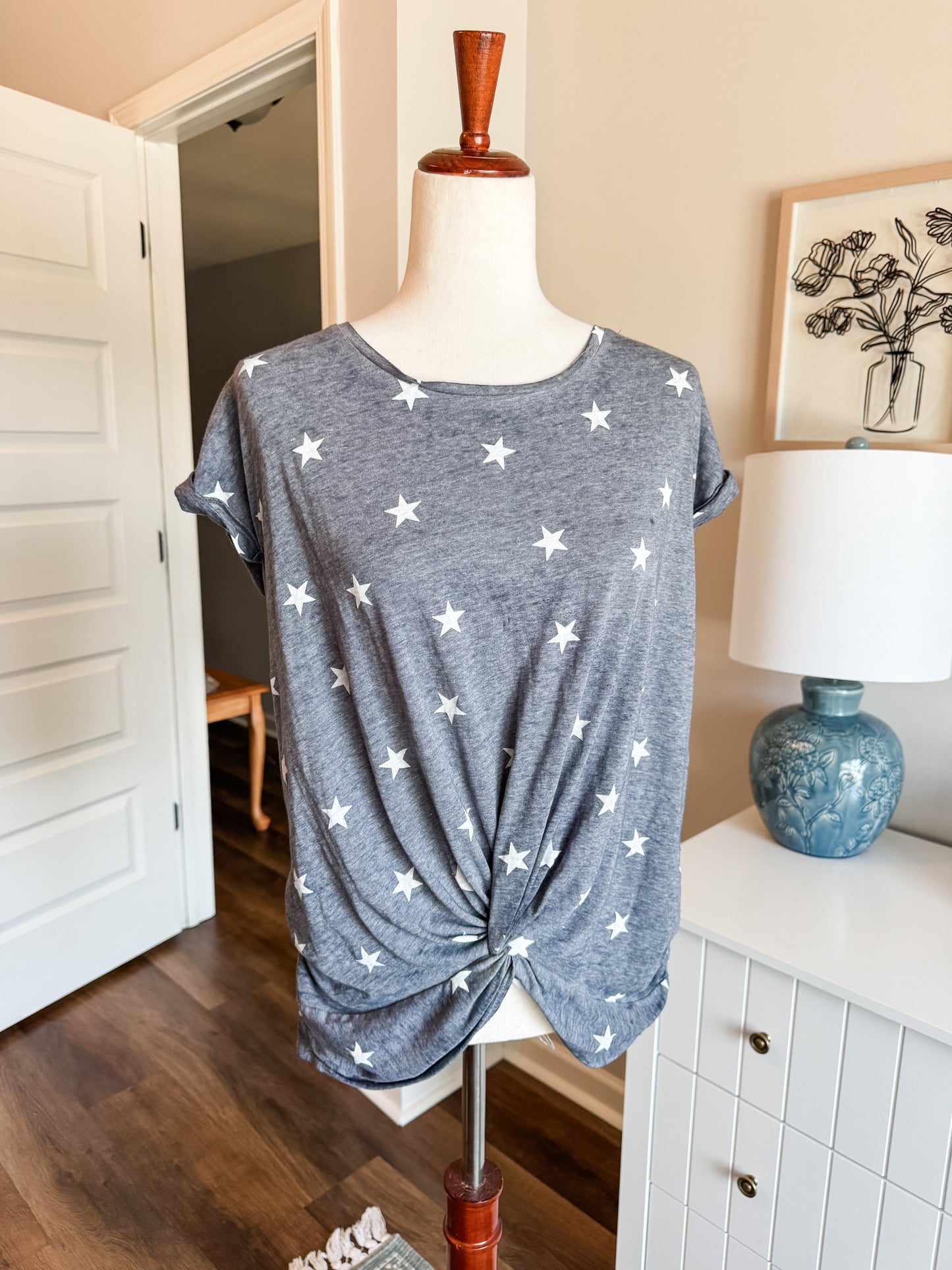 Gray Star Top L