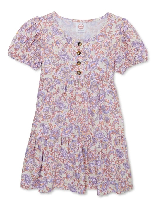 Pink Purple Paisley Dress 3T