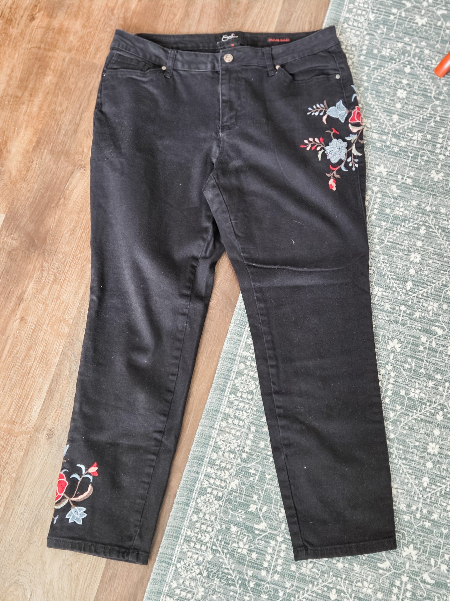 Black Embroidered Pants 16