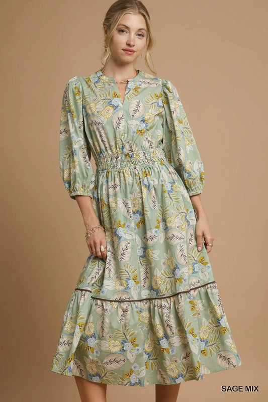 NEW Sage Floral Dress