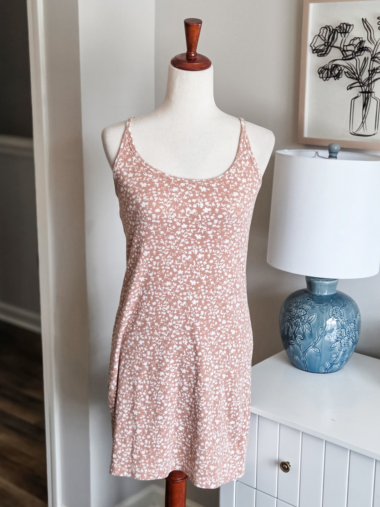 Peach Floral Sundress M