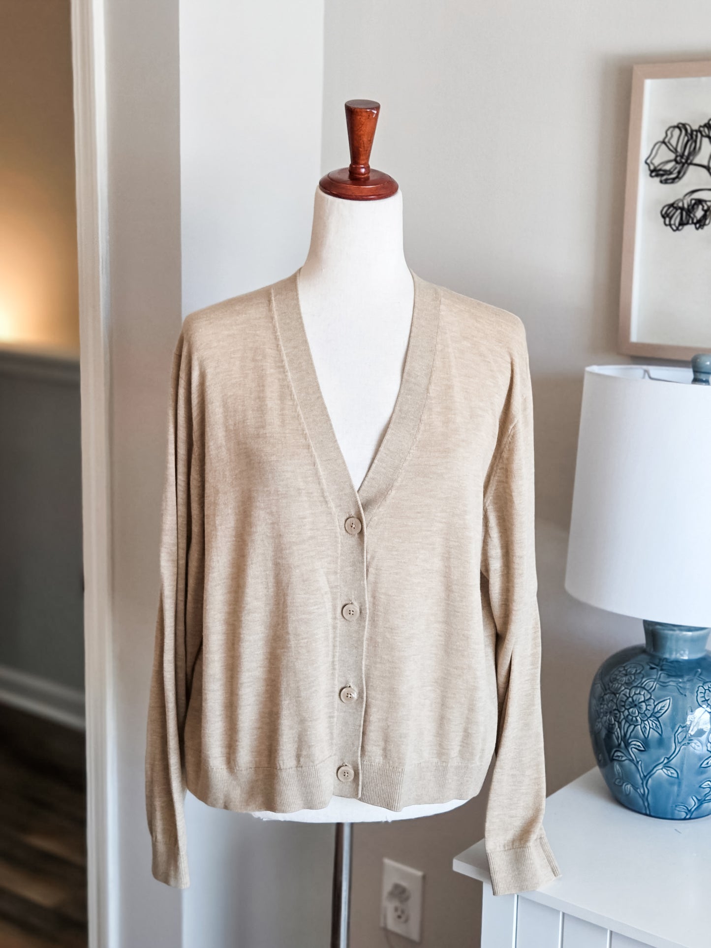 Tan Cardigan XL