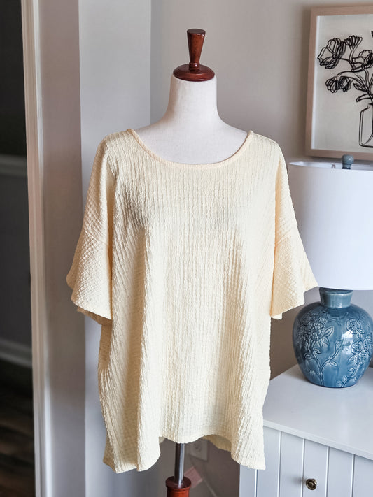 Yellow Textured Top 18/20W