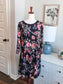 Black Floral Dress M