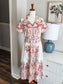 White Multi Color Print Dress XS/S