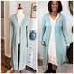 NEW Ice Mint Ribbed Duster Cardigan