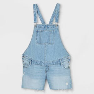 Denim Maternity Shortalls 8