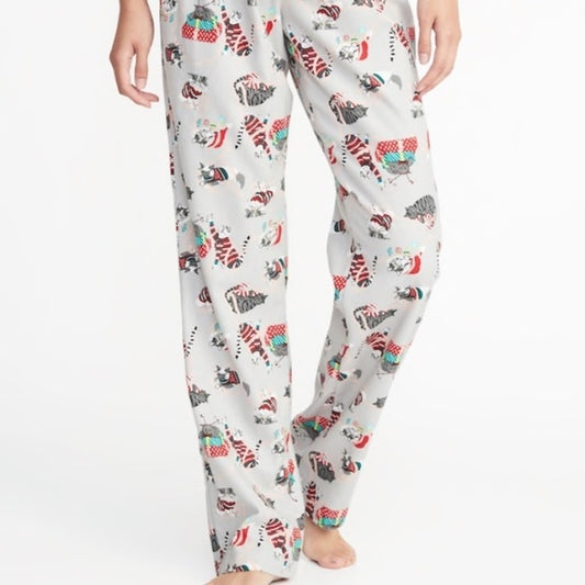 Christmas Cat PJ Pants S