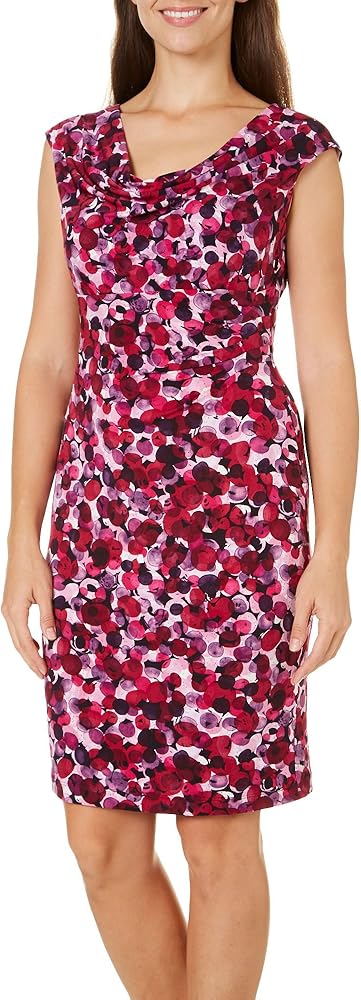 Pink Purple Print Dress 8