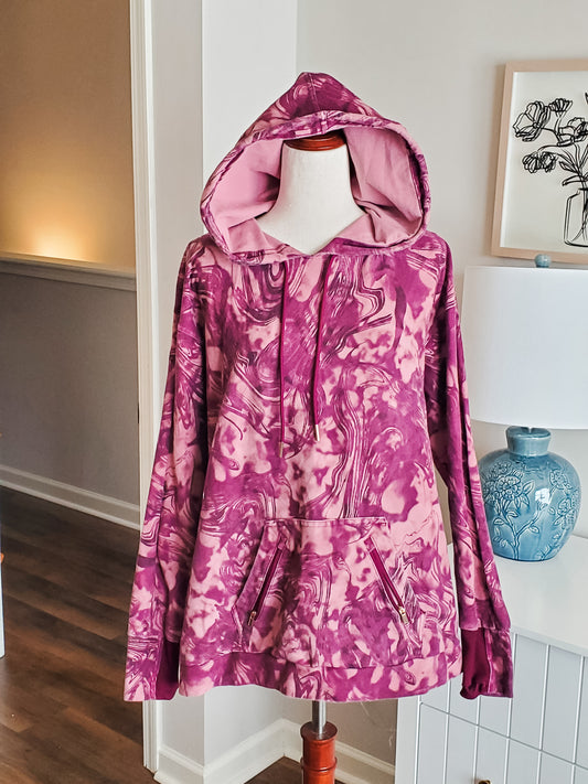 Purple Tie Dye Hoodie 1X