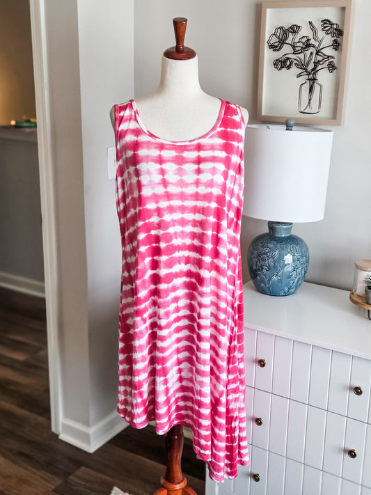 Pink Tie Dye Dress L