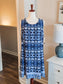 NWT Blue Black White Print Dress XL