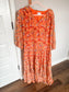 Orange Floral Maxi Dress