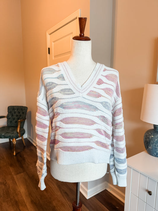 Multi Color Cropped Sweater S/M