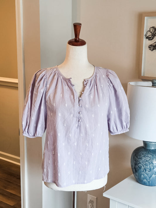 Purple Textured Top XS