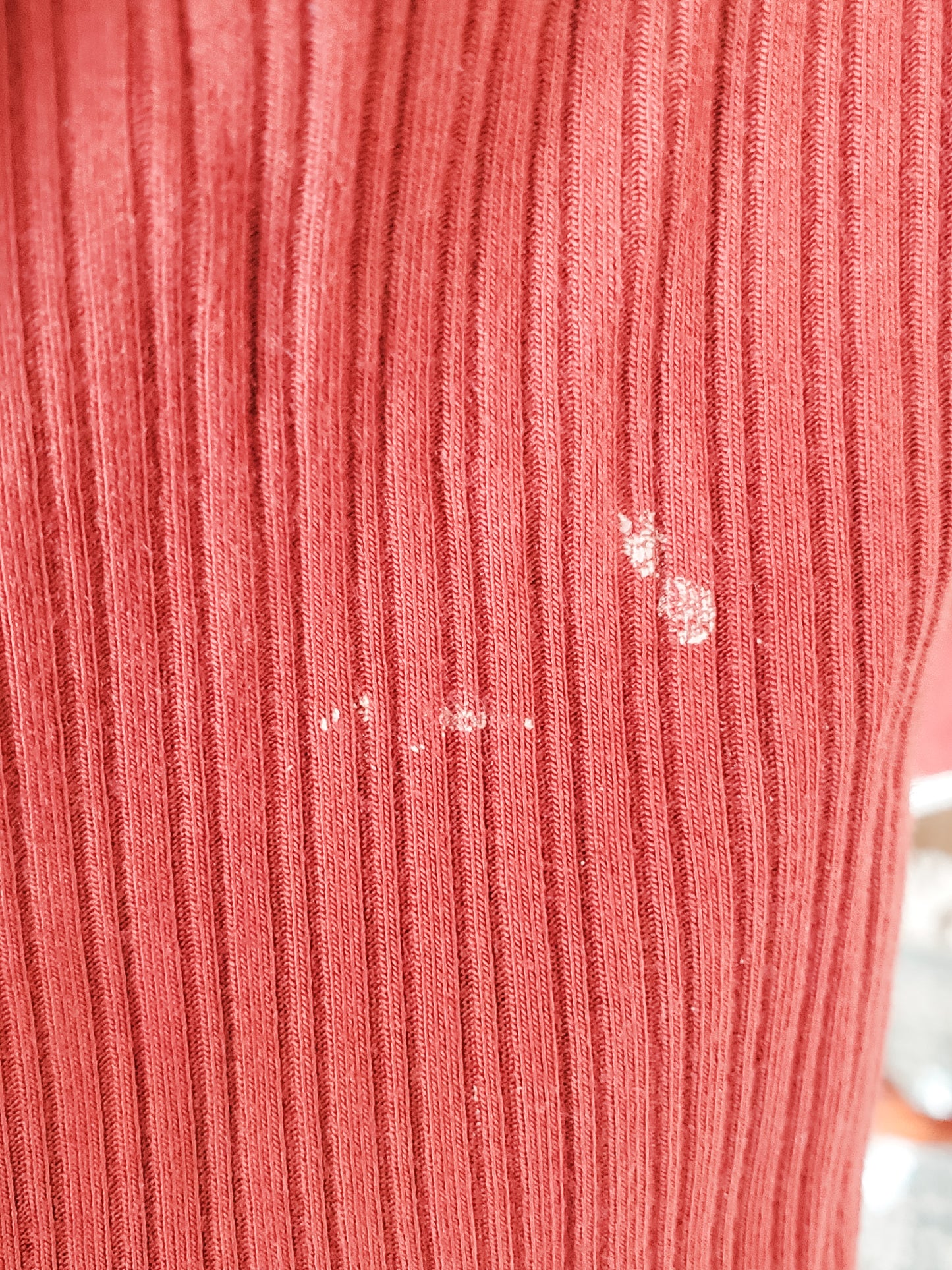 Dusty Red Ribbed Spanx Top S