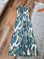 Green Tropical Print Jumpsuit S