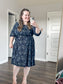 Navy Floral Dress :: Plus