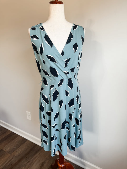 Blue Black White Print Dress XS/S