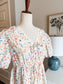 NEW Cream Multi Color Floral Dress